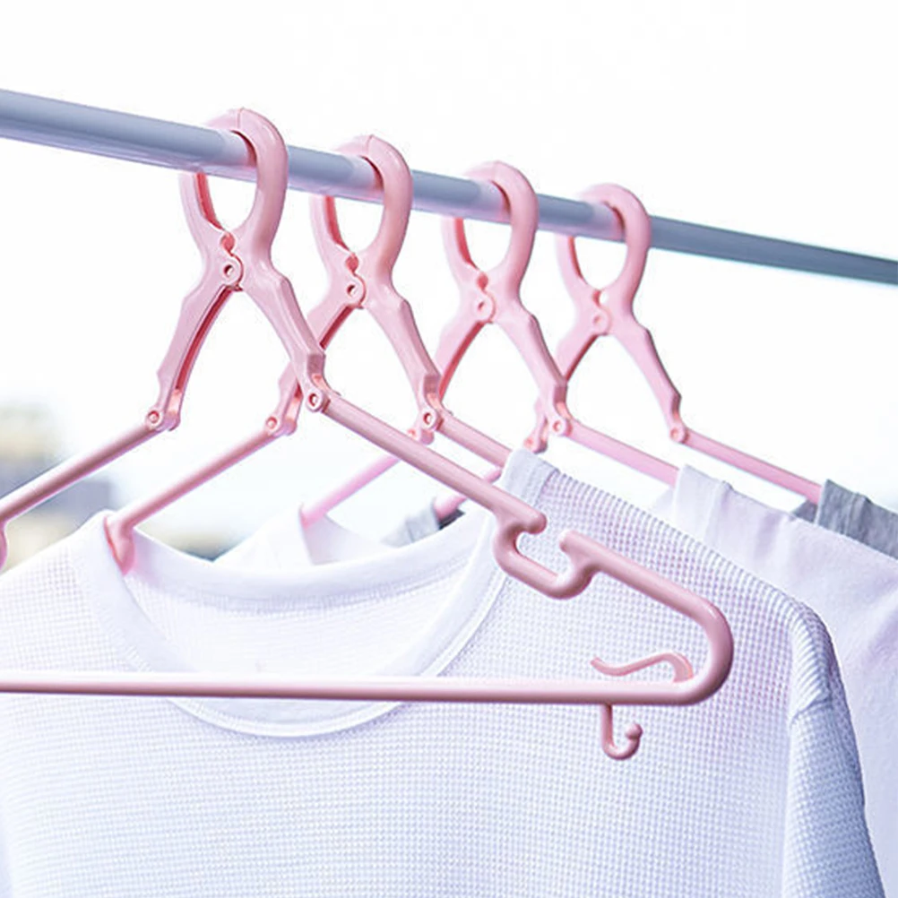 

5pcs Windproof Plastic Clothes Hangers Heavy Duty Household Multi-Function Hanger Clips For Towels Scarves Bras T-Shirts Pants