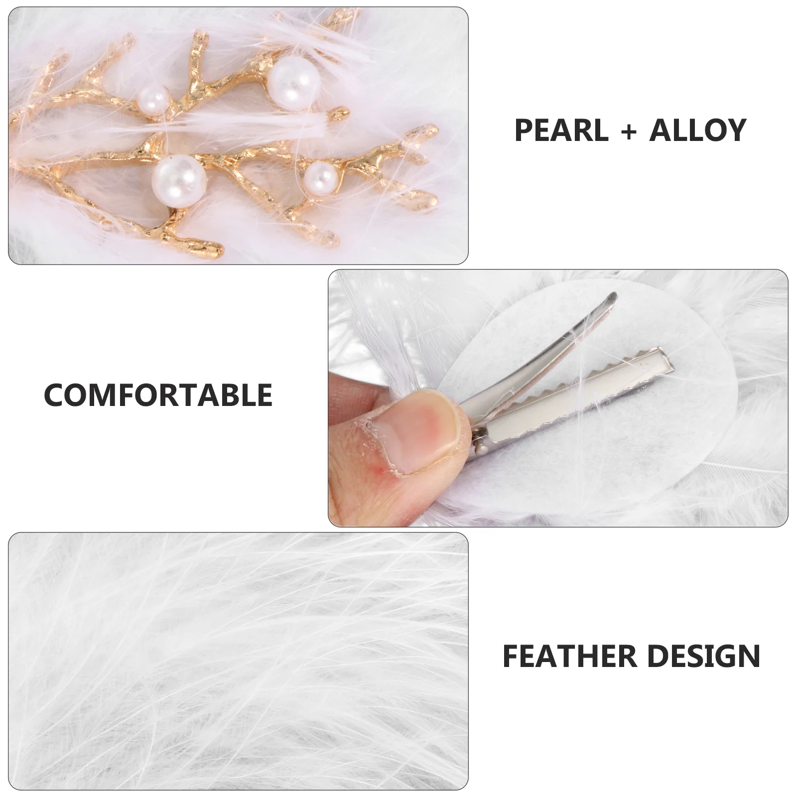 2pcs Hairpins For Girls Duckbill Barrettes Alligator Clip Hair Accessory Birthday Party Wedding Stage Headpiece
