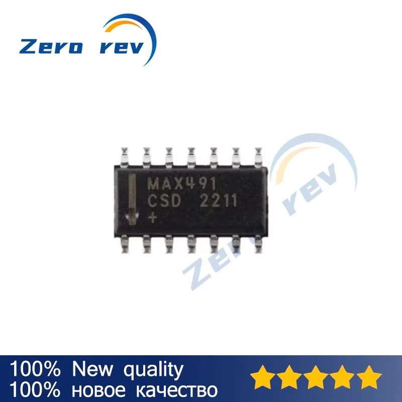 5Pcs 100% New Original MAX491ESD MAX491CSD+ MAX489EESD+T MAX489EESD MAX3491ESD+T MAX3491ESD SOIC-14