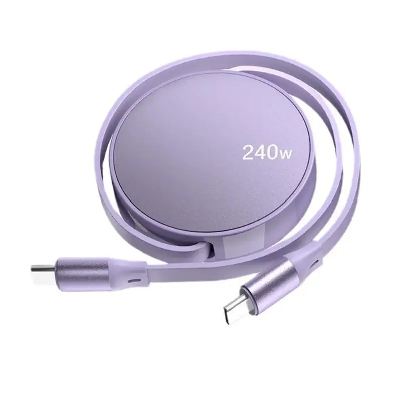 

R53C USB C Cable,240W Retractable USB C to USB C Fast Charging Cable,480Mbps Data Transfer Type C Data Cable