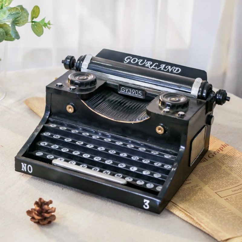 Creative Retro Simulation Typewriter Model Decoration Photography Props