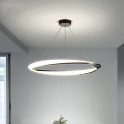 Nordic hanging lamps circular ring modern minimalist pendant lights dining room bedroom dining table indoor lighting fixtures