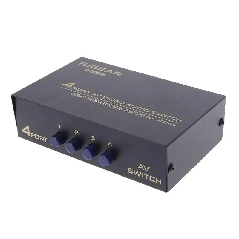 E8BE 4 1 Out RCA Switcher Video Splitter Amplifier para caixa DVD DVR