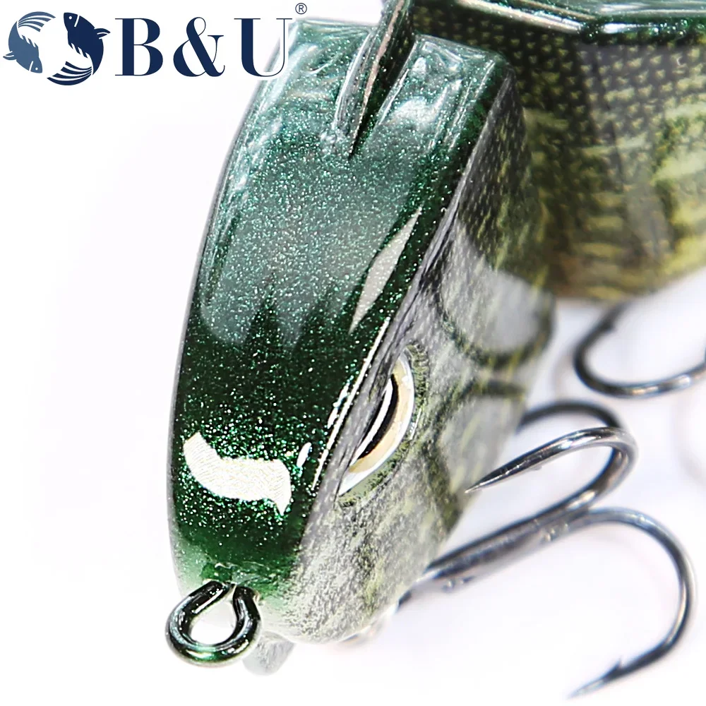 B & u isca de pesca de afundamento lento 55mm jerkbait nadar glide duro isca longa fundição dura isca artificial para pique baixo truta
