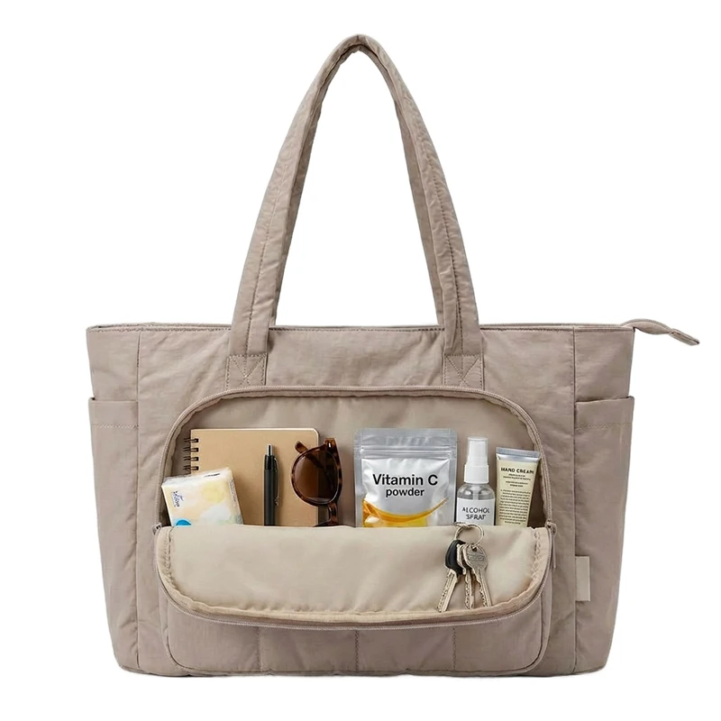 BAGSMART Tote Bags for Women 2 PCS with Cosmetic Pouch Shoulder Bag 20L Large Capacity Fits 15.6'' Laptop for Work Travel Gym - view 2