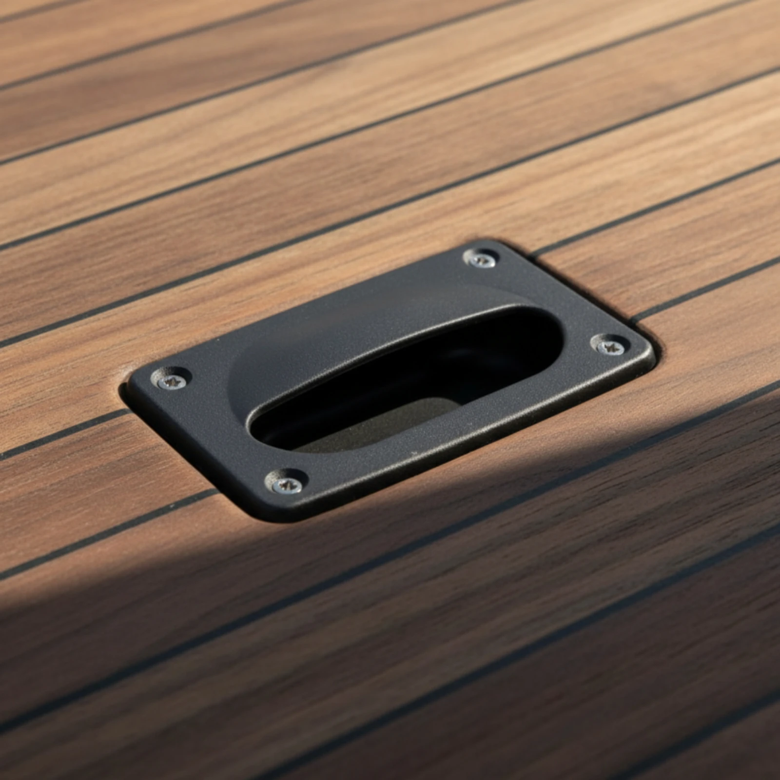 2 Pieces Recessed Pull Handle Marine-Grade Flush Mount Handle with Screws Hardware Smooth Concealed for Builders