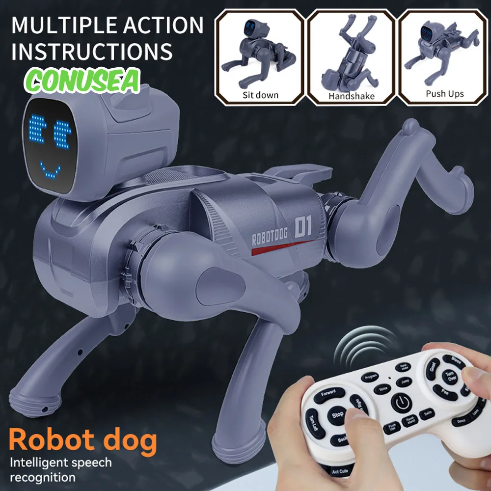 Intelligente Robot Hond Puppy App 2.4G Afstandsbediening Speelgoed Simulatie Slimme Mechanische Hond met Voice Dialogue Programmering Speelgoed
