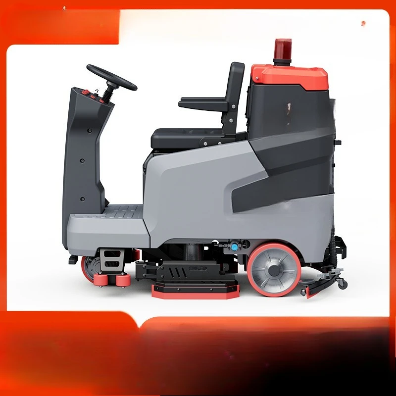 Drive-on washing machine, mall sweeping and mopping machine