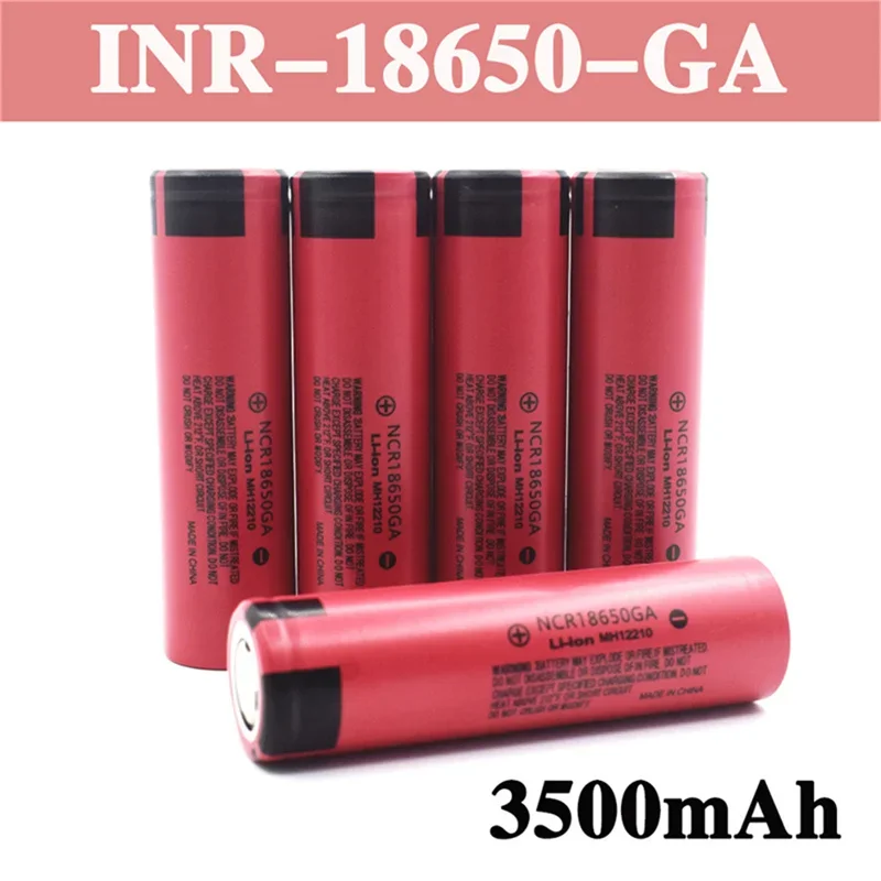 

New 18650 lithium battery 3500mAh 3.7v 25A NCR18650 GA high power power tool battery 18650 rechargeable battery+Charger