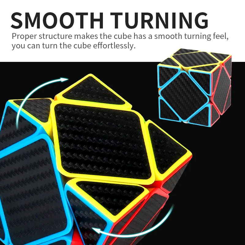 Moyu meilong cubo de fibra carbono 3x3 cubo mágico 2x2 sq1 pirâmide skewb megaminx velocidade cubo quebra-cabeça brinquedos presente original cubo mágico