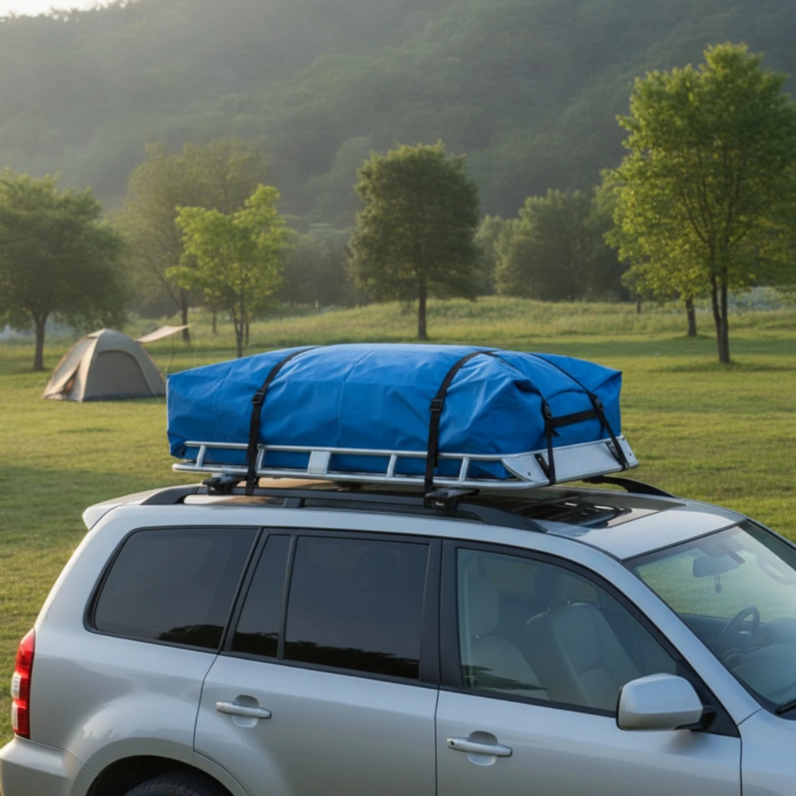 Cargo Bag with Roll-Top Closure Waterproof Car Roof Cargo Bag Luggage Soft-Shell Streamlined for Travelers, Road Trips, Camping