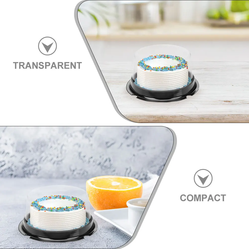 

100pcs Cake Box Transparent Container Lid Bakery Mini Clear Muffin Packaging Food Preservation Storage Boxes Plastic Cake