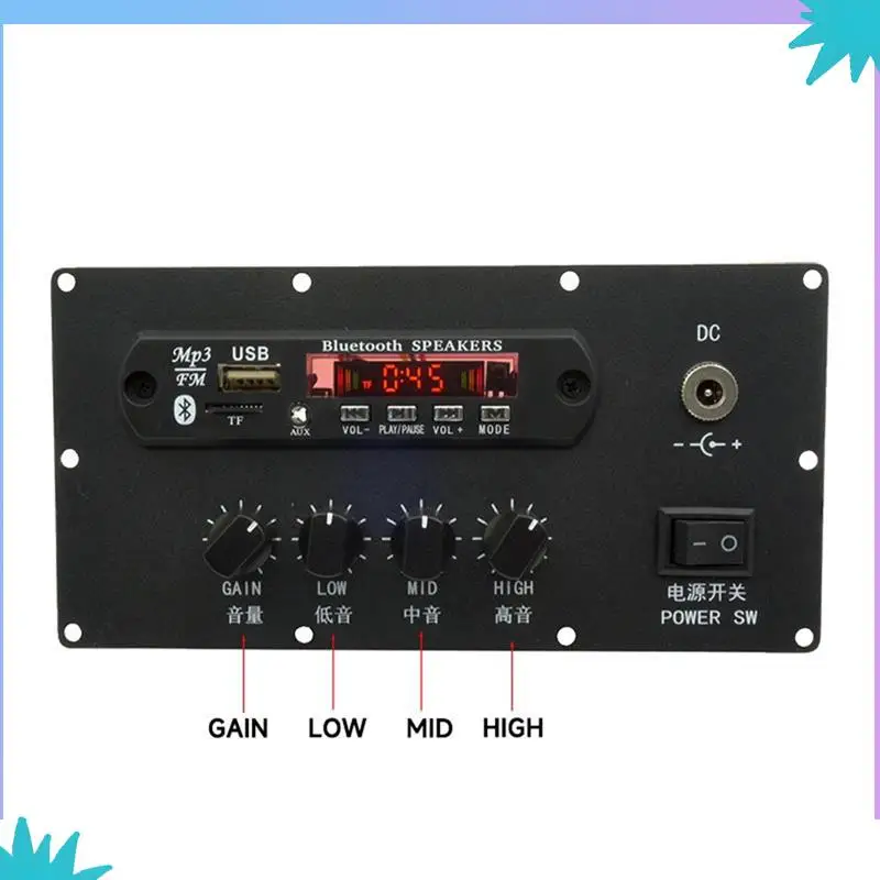 

ABZW стерео предусилитель тональная плата Bluetooth динамик MP3 аудио модификация панель управления плата DC9-29V источник питания