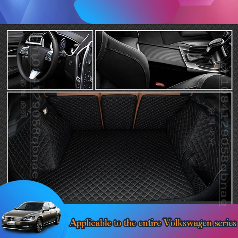 WZBWZX 5D Custom Full Surround Car Trunk Mat For Volkswagen All Models Polo Golf 7 Tiguan Touran Jetta CC Beetle Vw Auto Parts