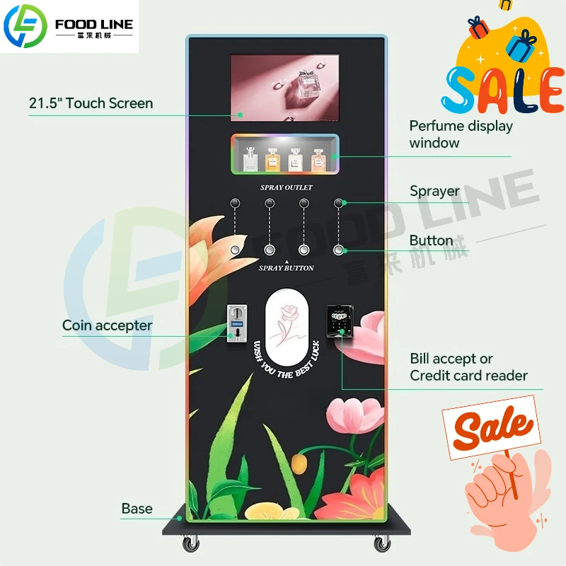 آلة بيع العطور الأوتوماتيكية 24/7 موزع العطور مع العلامات التجارية الممتازة لمطارات مراكز التسوق #5