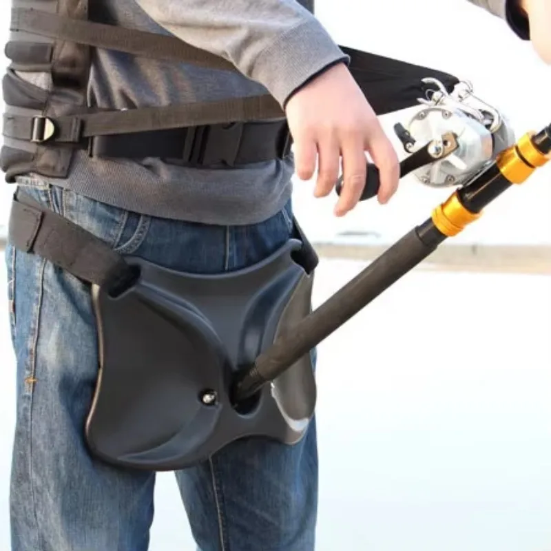 Portable Fishing Battle Belt Light EVA Sea Fishing Belt Black and White Plastic Rod Holder Fixed Seat Belt