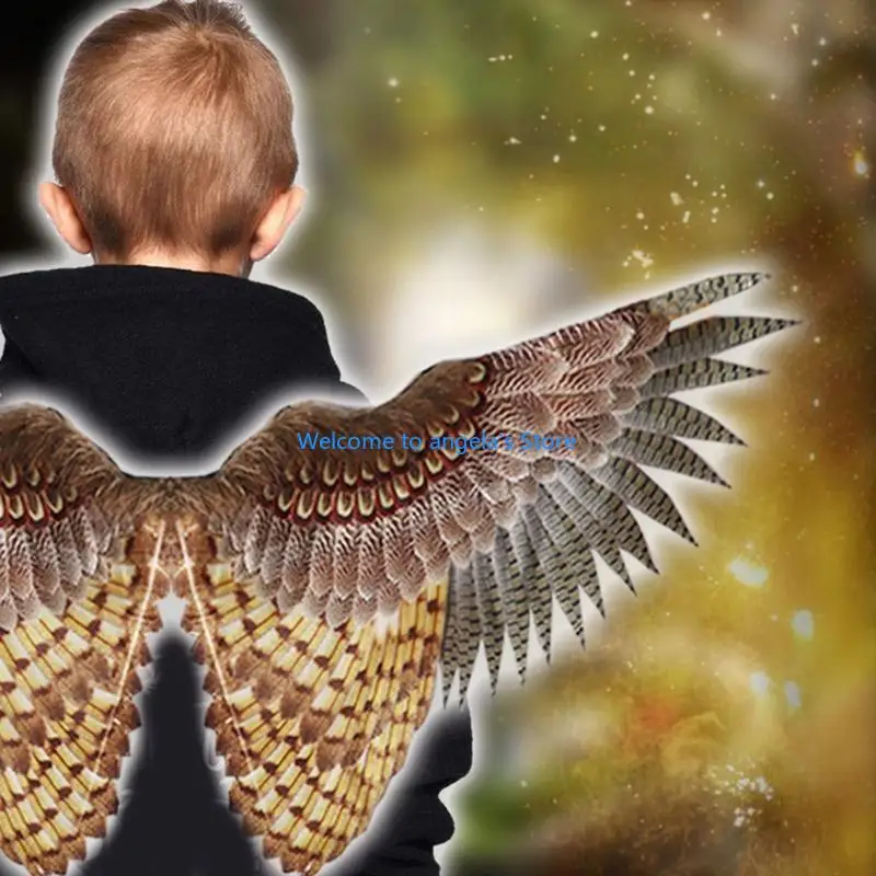 X4YC キッズ鳥コスチュームセット フクロウ ハーフフェイスマスク フクロウの羽 動物フクロウコスチュームセット