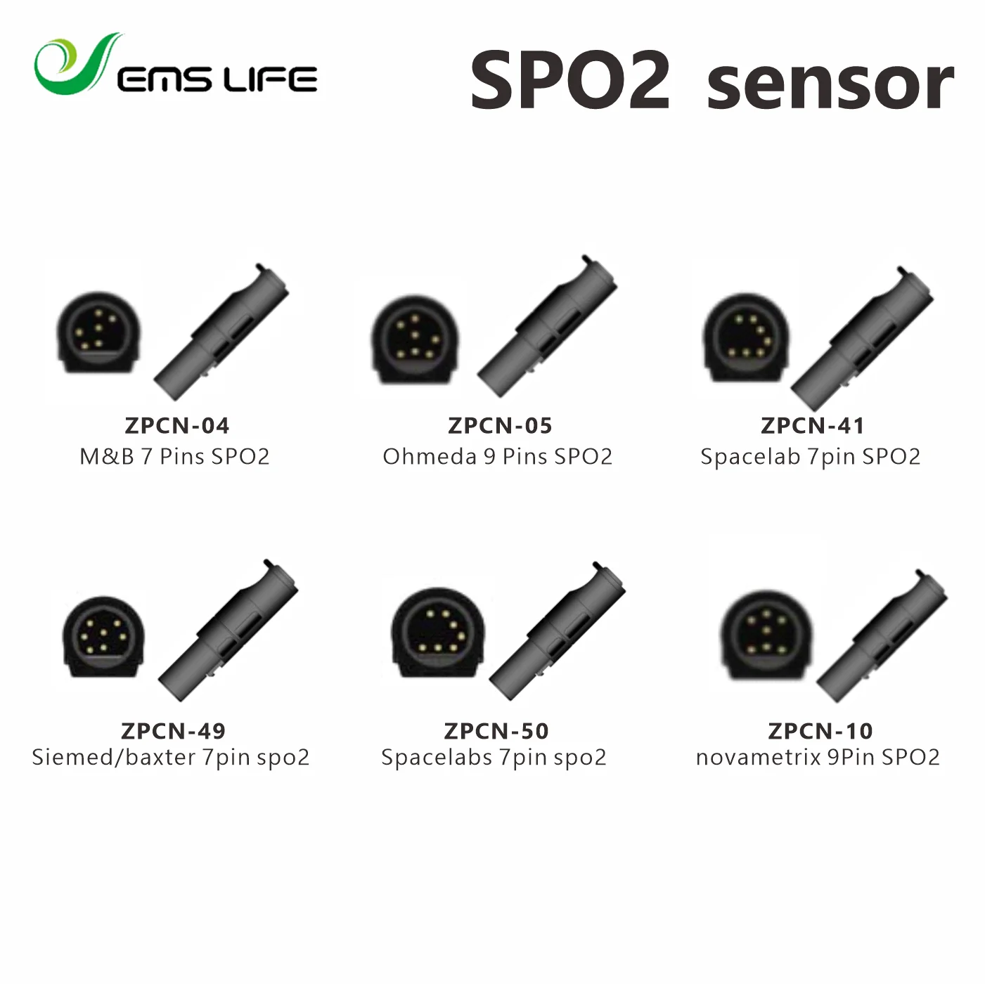 5pcs packing Medical Connector Assembly for SPO2 novametrix GE ohmeda repair parts