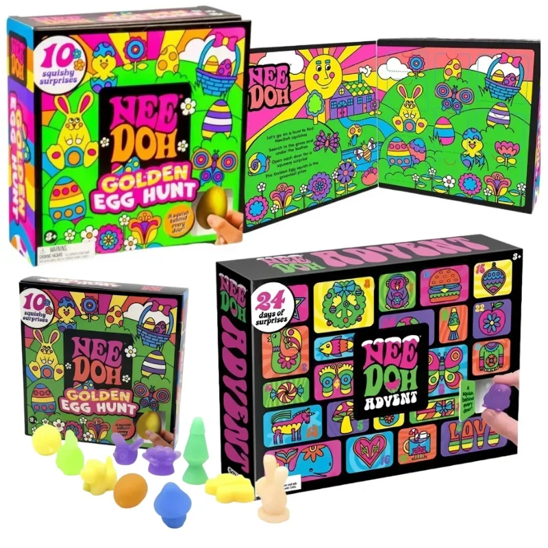 2026 New  Golden Egg Treasure Hunt Blind Box Toy With Squishy Surprise Stress Relief Squeeze Easter Party Gift Toy