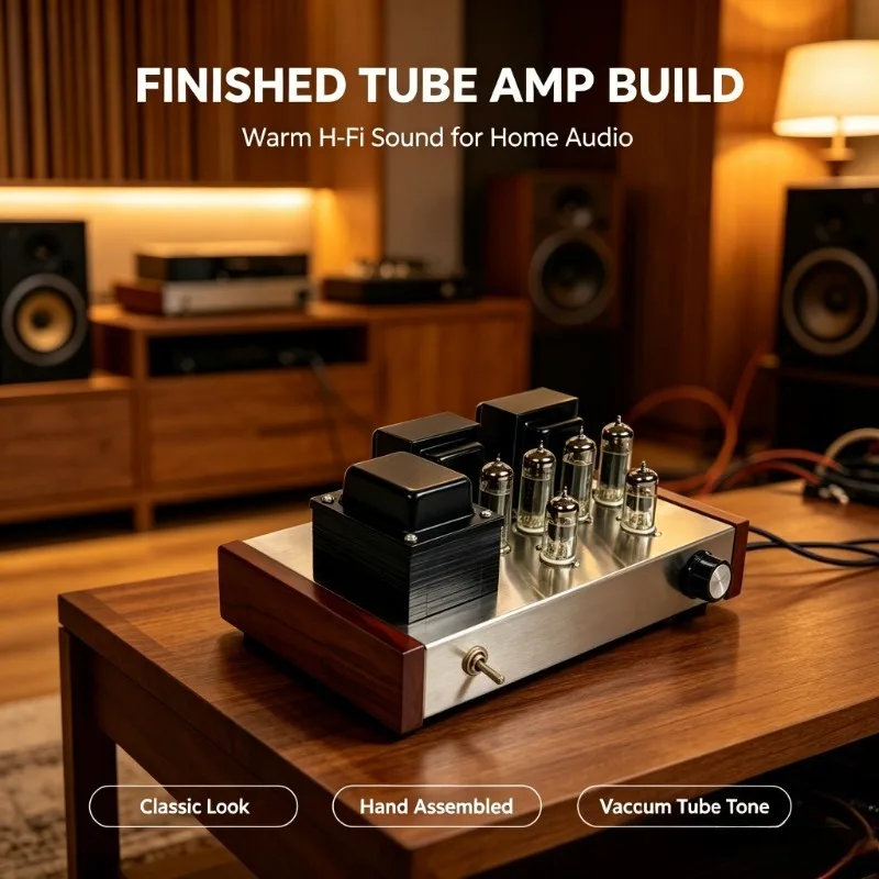 6F2+6P1 Push-Pull Vacuum Tube Amplifier DIY Kit HiFi Stereo Valve Audio Power Amp Assembly Set view 5