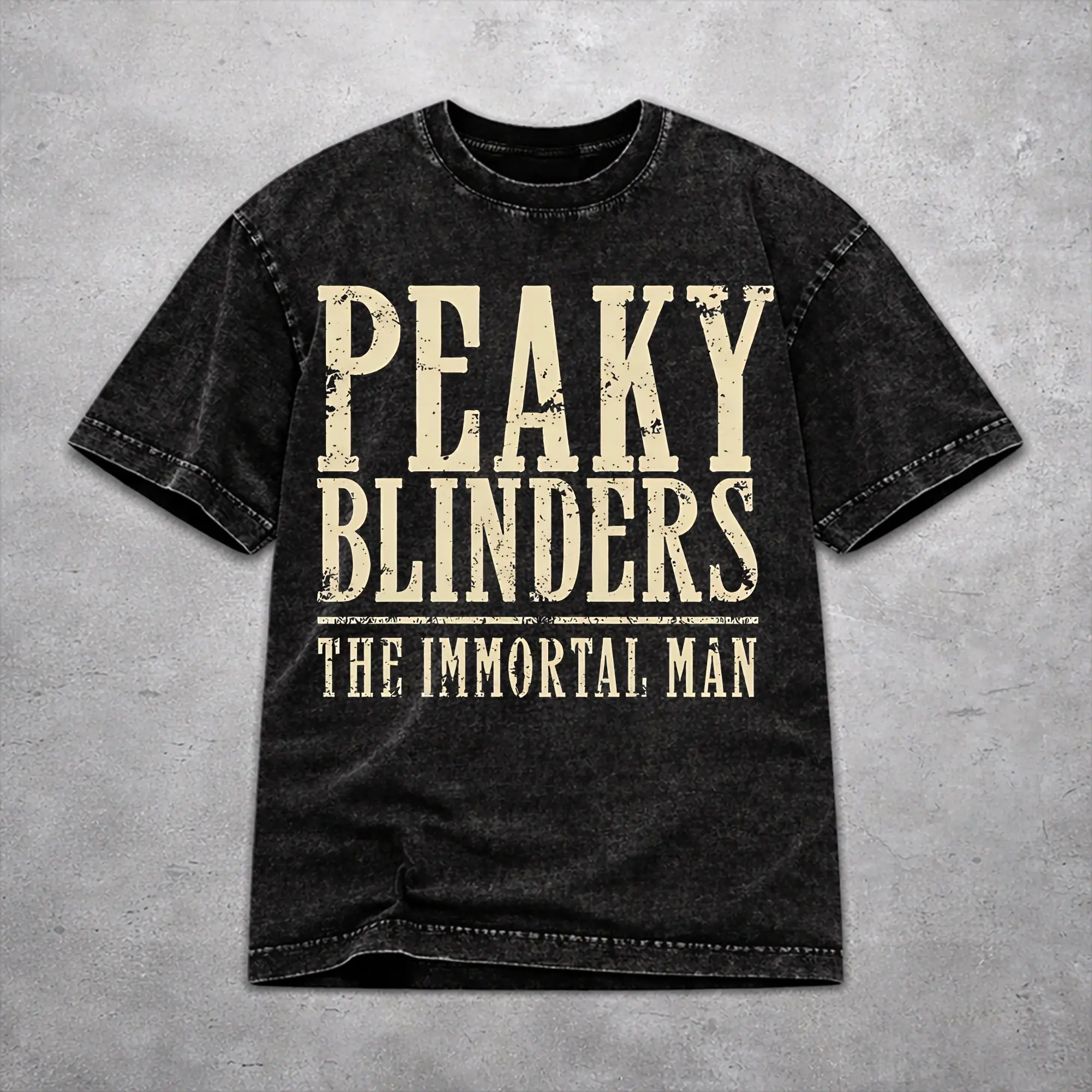 Novelty Men Women Tommy Shelby Peakys Blinders Tee Shirt Oversize Washed  T Shirts Tops