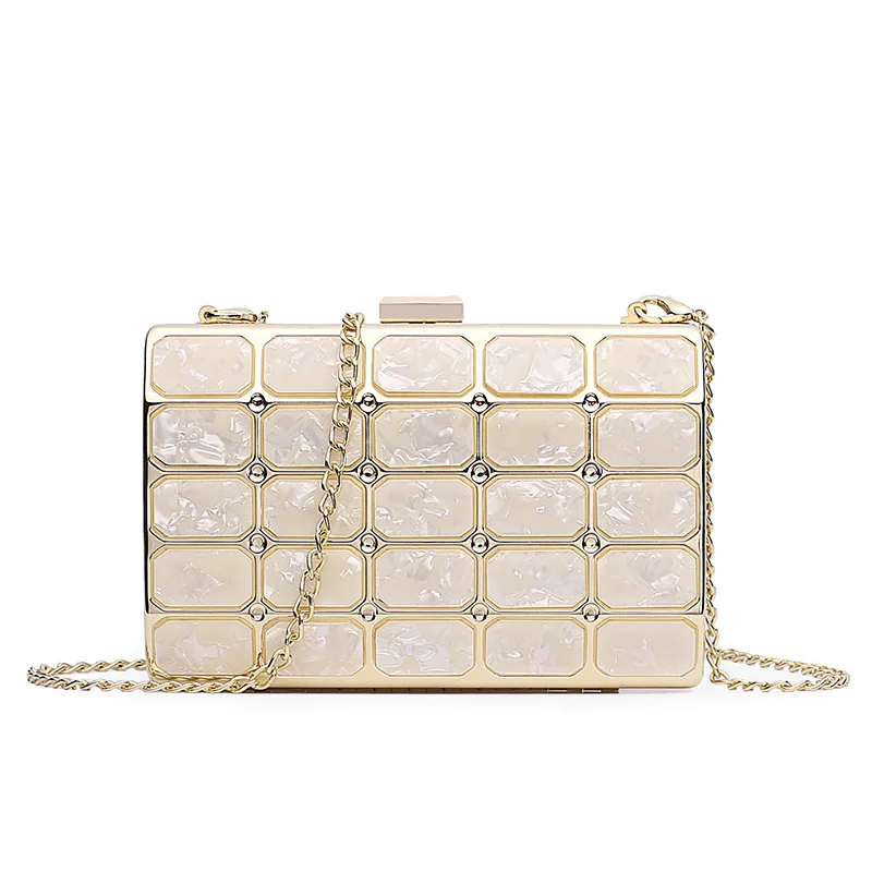 

Brand Design Luxury Acrylic Decoration Clutches Women Evening Bags Party Wedding Hand Bag Chain Crossbody Purses Wallet Clutch