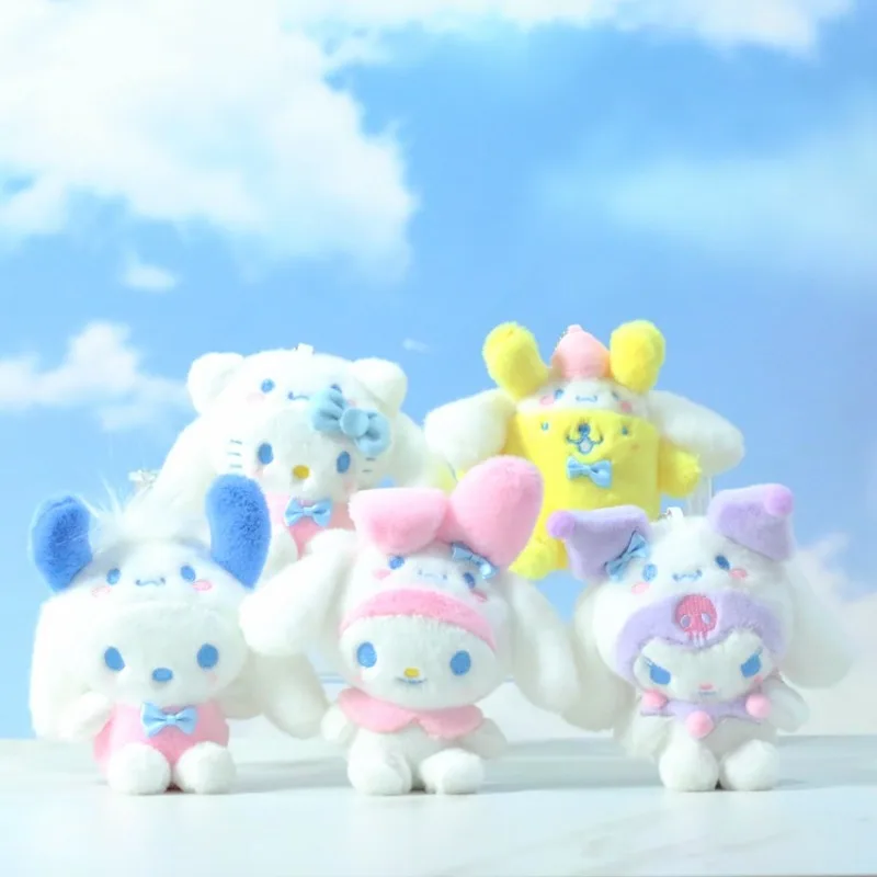 

Новая модель 2026 года: Мультяшные плюшевые игрушки Sanrio, брелоки, милые розовые украшения, Cinnamoroll, Kuromi, My Melody, аниме-плюш.