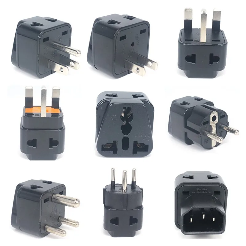 1pcs 2 in 1 Universal UK US EU IL Adapter US to EU Plug Black/White New Zealand Australia Travel Adapter Power Socket Outlet CE