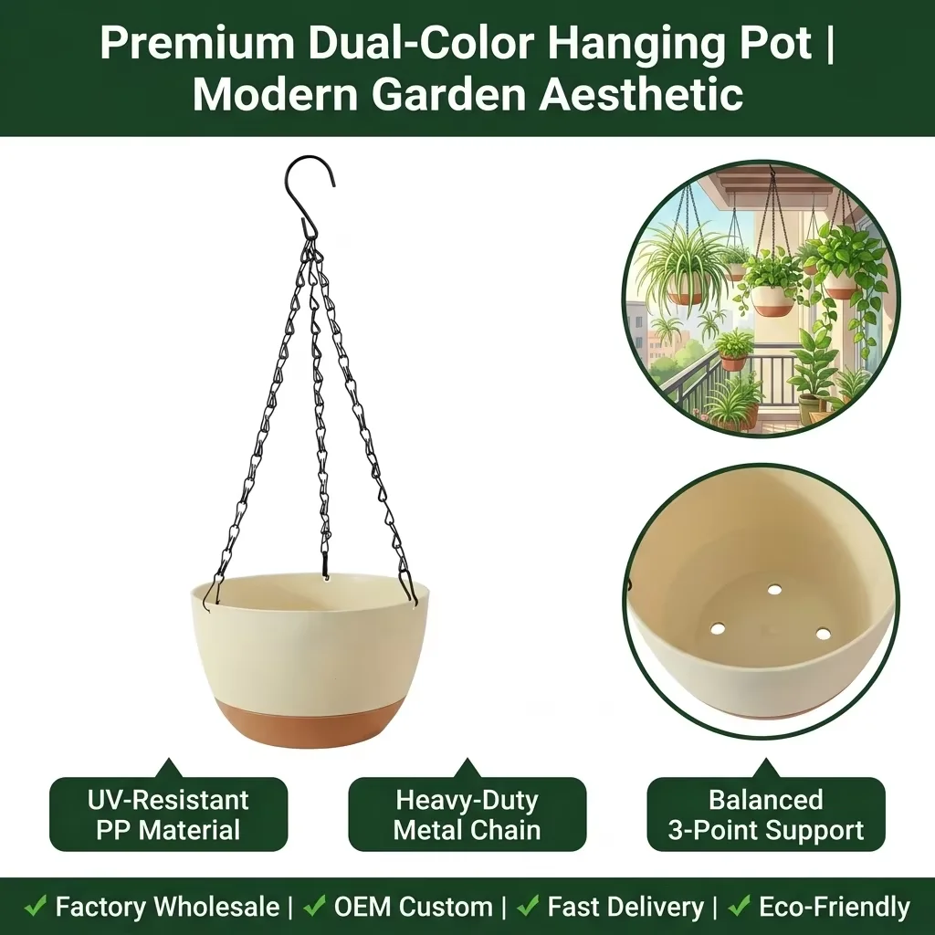 กระถางแขวนดอกไม้สองสีทันสมัยสำ - Spider Plant Hanging บทวิจารณ์และราคา