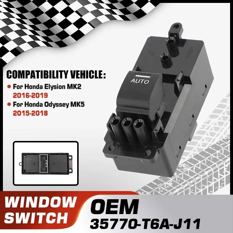 

35770-T6A-J11 Electric Power Car Window Control Switch Button For Honda Elysion MK2 2016-2019 Honda Odyssey MK5 2015-2018 9 Pins