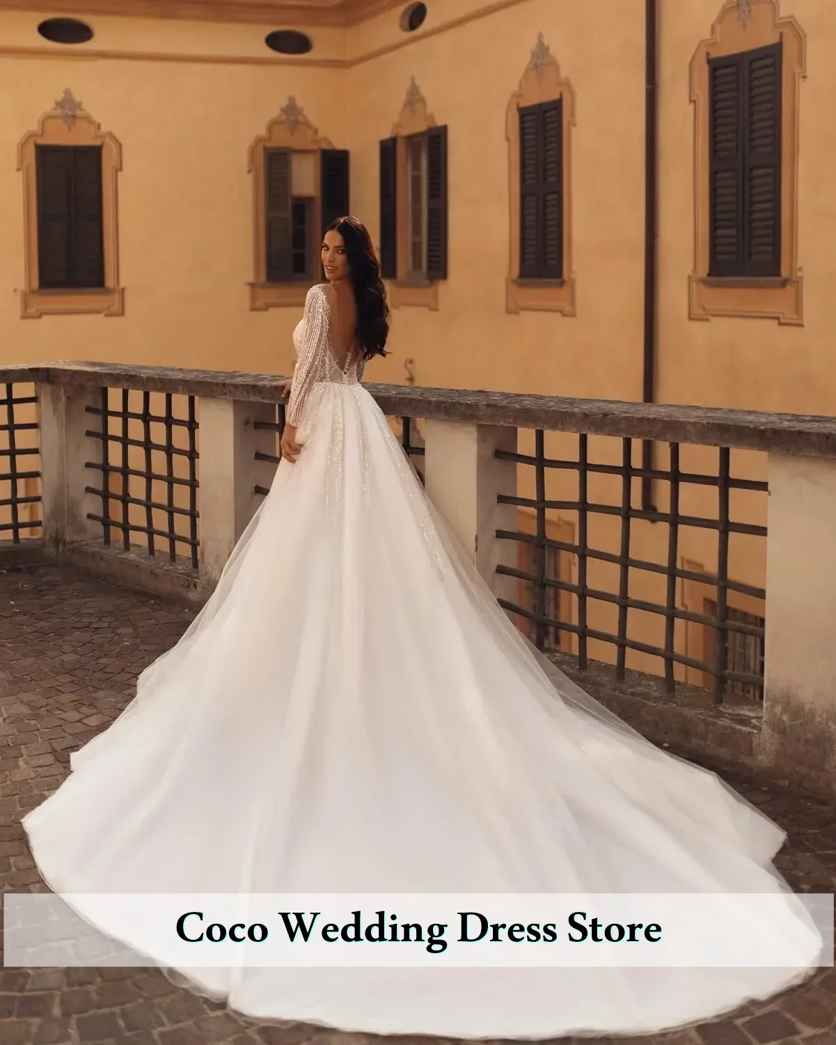 فساتين زفاف فاخرة مخصصة قابلة للانفصال من الدانتيل والترتر تول حورية البحر فستان زفاف للحفلات المسائية فستان فيستدو دي نوفيا