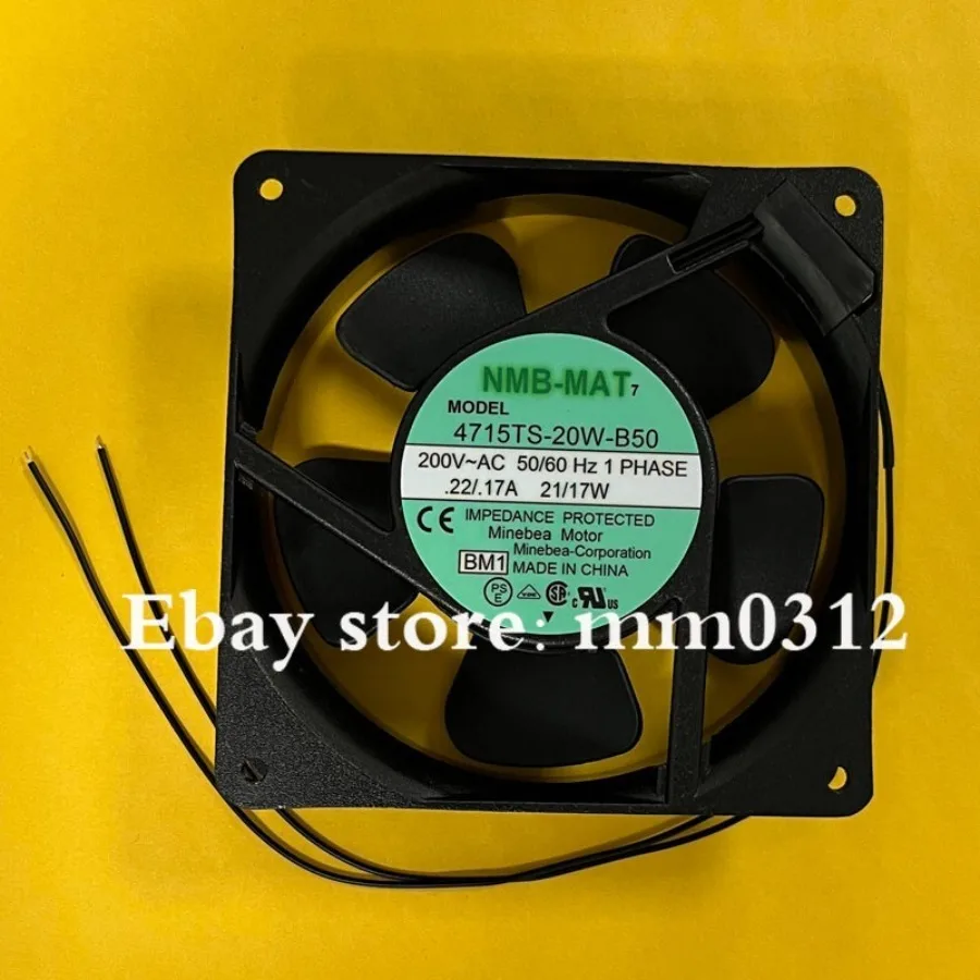 For NMB 4715TS-20W-B50 12038 AC200V 0.22A/0.17A 21/17W 12CM Inverter Cooling Fan