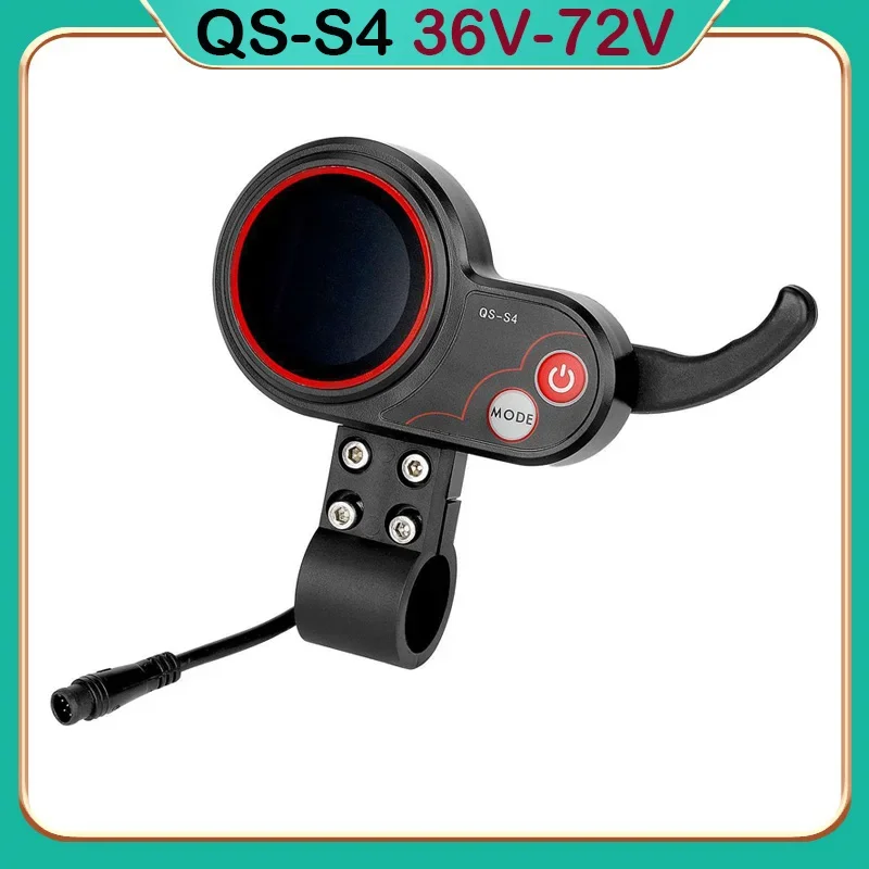 QS-S4 36V-72V Thumb Throttle Display with Finger Throttle for Dragon X9 Hunter X10/X11 Electric Scooter 6PIN Display Accessories