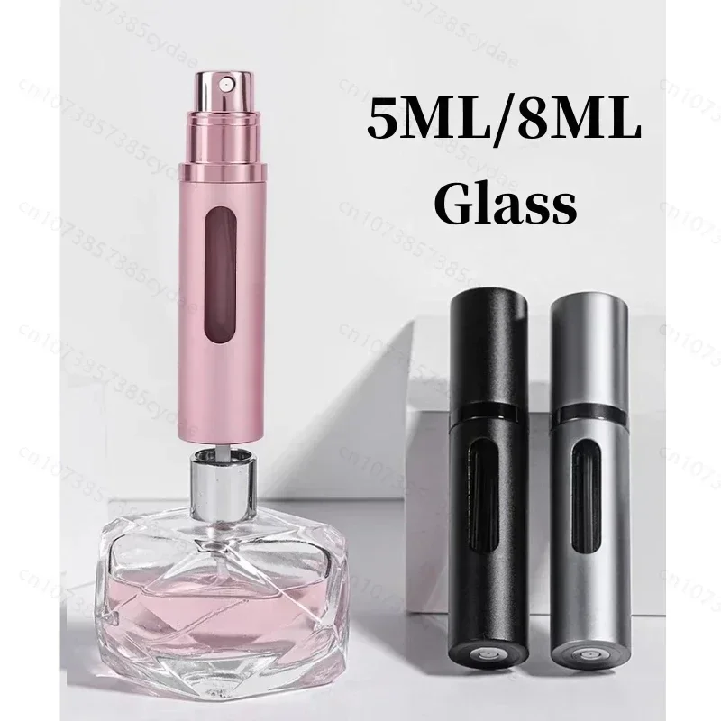 5/8ml Multi Color Glass Mini Perfume Bottle with Spray Pump Portable Empty Refillable Atomizer Bottle for Travel Essential