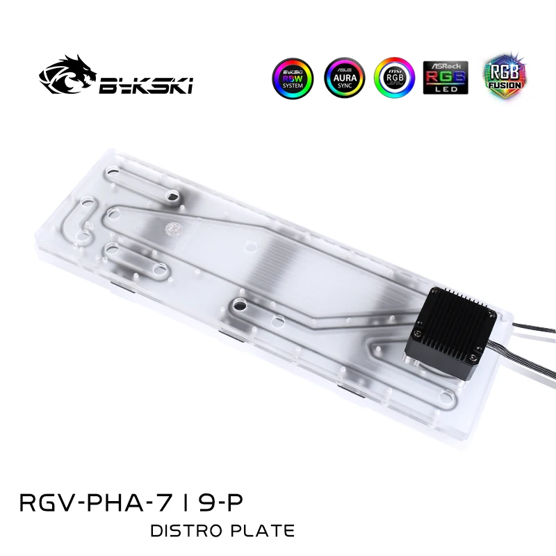 BYKSKI Acrylic Board Waterway Block  Kit Solution for PHANTEKS 719LTG Computer Case Kit for CPU/GPU Block Support DDC Pump