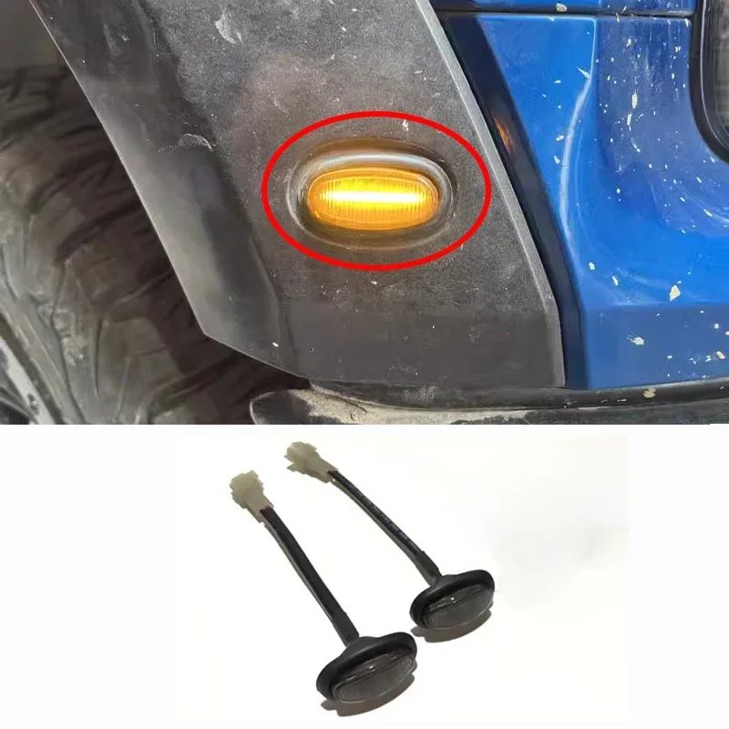 

2Pcs Smoked Black Car Fender Flare Angle Side Light LED Width Indicator Light For Ford F150 SVT Raptor 2017 2018 2019 2020