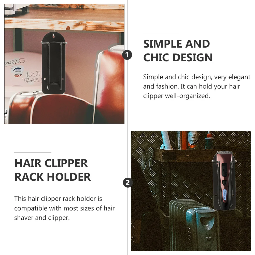 

1Set Stainless Steel Wall Mounted Hair Clipper Holder Hair Dryer Rack Electric Shaver Organizer Beard Trimmer Holder Salon Tool
