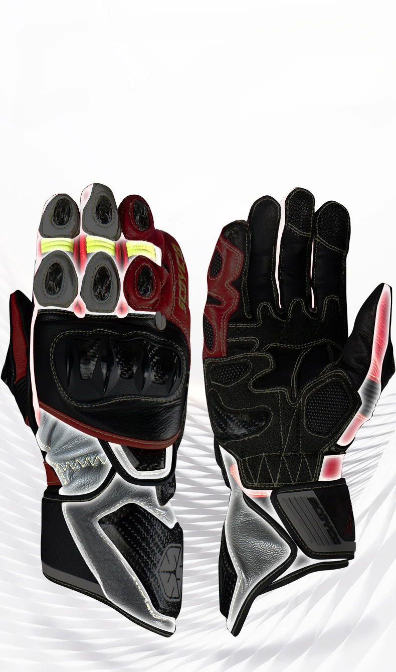 Saiyu Motorcycle Racing Gloves SR7 Fighting Falcon Leather Four Seasons Cycling Locomotive Racing Carbon Fiber Men's Track