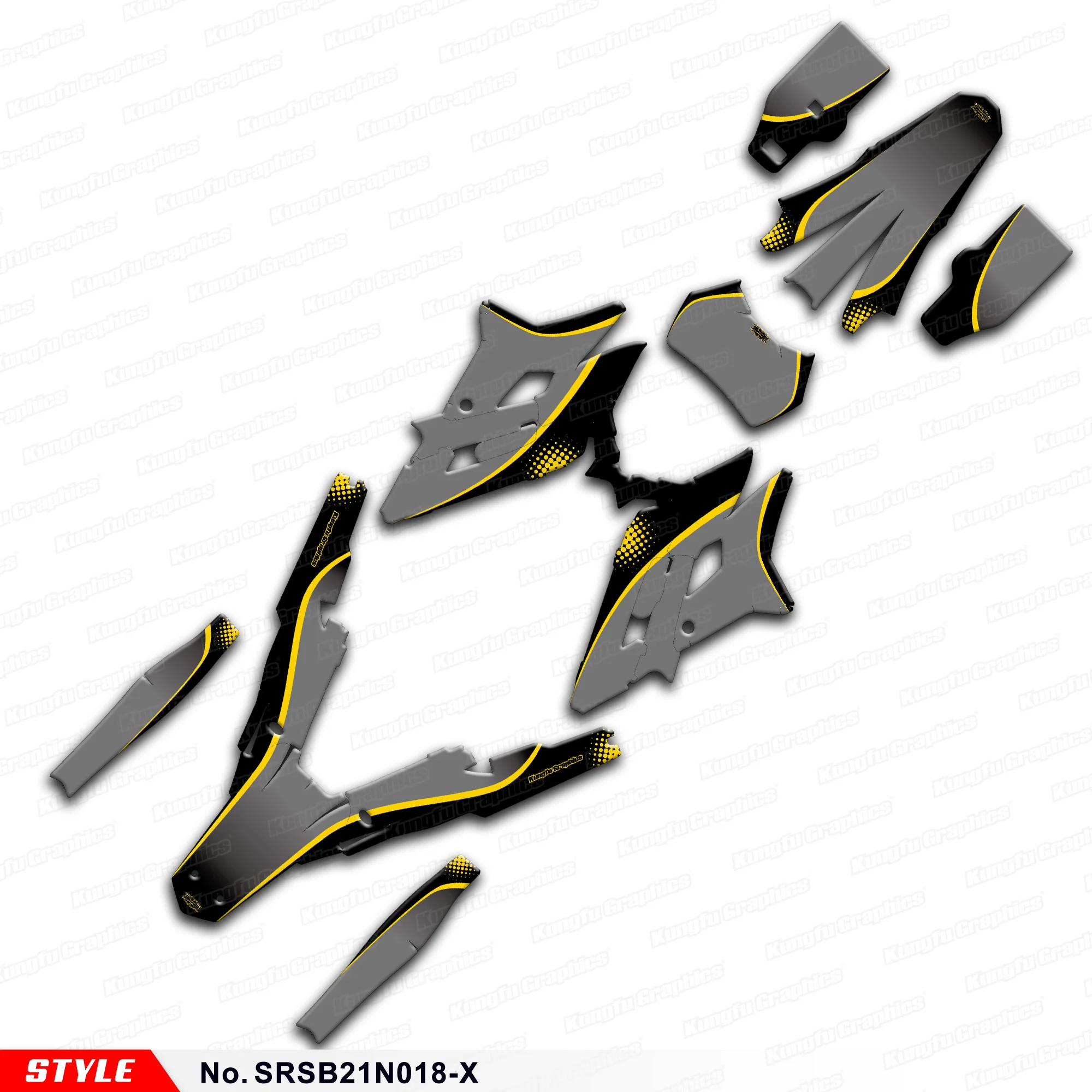 

Rebuilding Sticker Sheet Graphics Frame Decoration for Surron Storm Bee Electric Dirt Bike, Style No.SRSB21N018-X