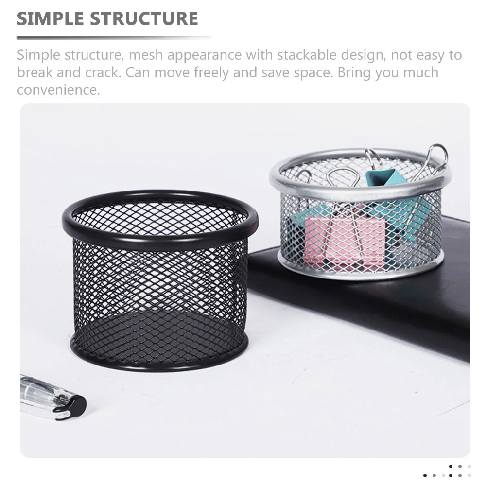 4 Pcs Paper Clip Storage Bucket Desk Containers Sundries Holders for Clips Binder