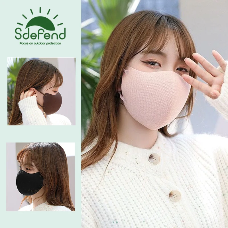 

Теплая 3D-маска для взрослых, простая, бесшовная, защита от холода, дышащая, моющаяся, из губчатого материала, против смога, осенне-зимняя, многоразовая.