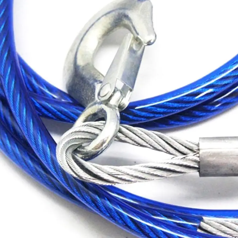 4m/5m Tow Rope with Safety Hook Heavy Duty Trailer Rope for Towing Car SUV New