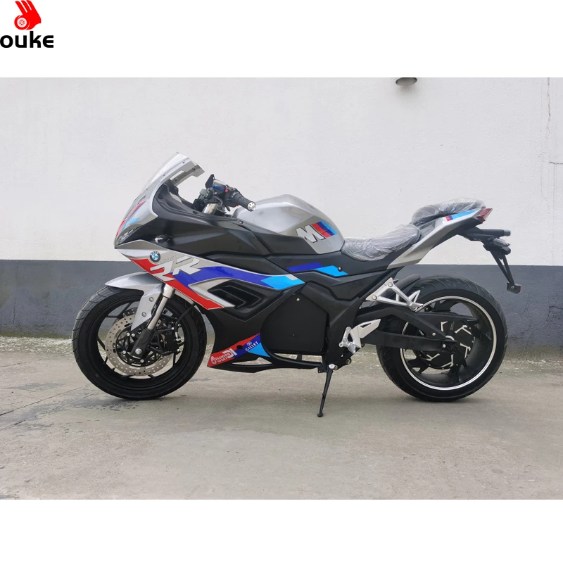 Motocicleta elétrica super poderosa para adultos, automóvel de corrida rápido, 3000 W, 5000W, 72V