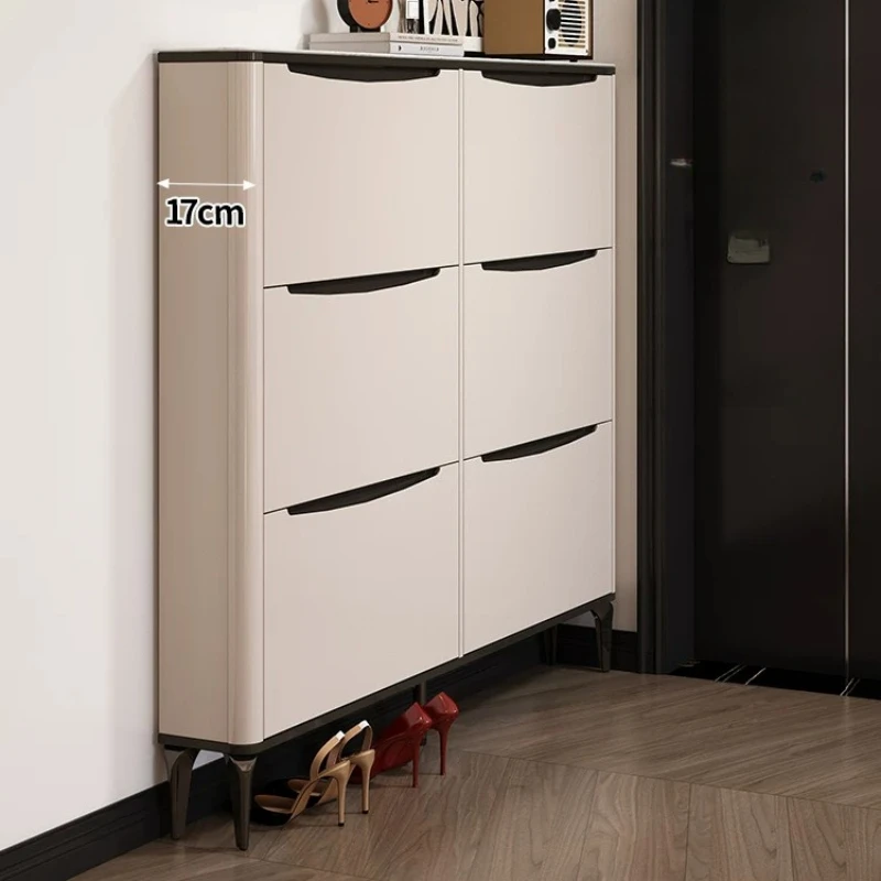 Oak Minimalist Drawers Shoe Cabinet Rack Storage Wooden Organizer Shoe Cabinet Living Room Hallway Range Chaussure Furniture