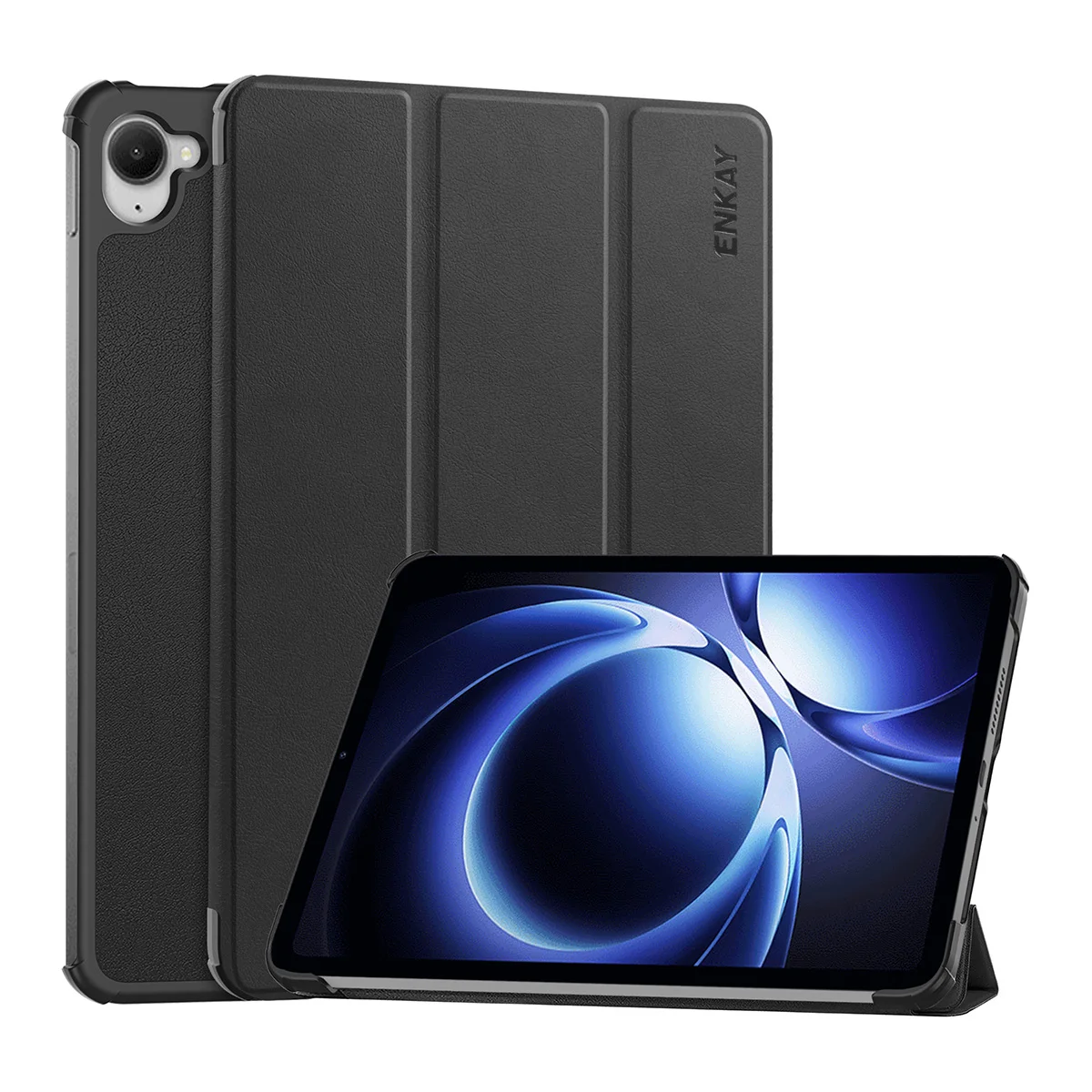 

Чехол-подставка для Xiaomi Redmi K Pad Trifold ENKAY HAT PRINCE из искусственной кожи + чехол для ПК - черный