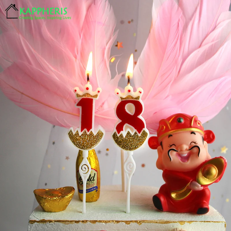 Birthday Candles 0-9 Decorations Thanksgiving Make Decorative Birthday Candles Cute Candles In Cake Wholesale for Kids