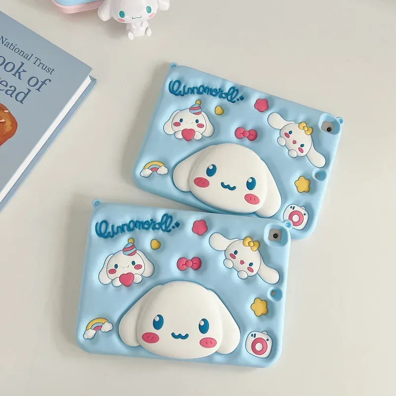 Funda bonita Cinnamoroll para Xiaomi Pad, funda azul de dibujos animados para Redmi Pad SE de 11 pulgadas, funda suave de silicona con soporte para niños