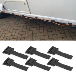 Caravan Power Cable and Fresh Water Pipe Support Straps - Set of 6