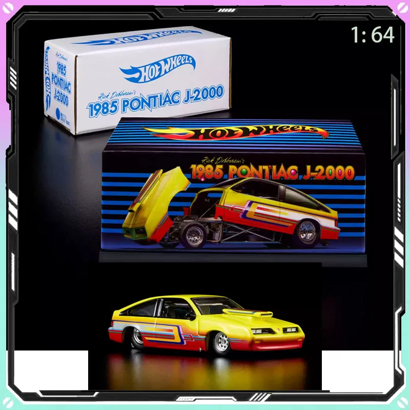 Original Hot Wheels RLC 1/64 1985 Pontiac J2000 ProStreet Sunset Yellow Toy Ornament Gift Favorite Collectible Decorations