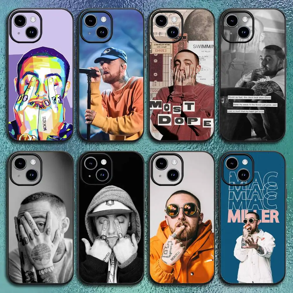 Sänger M-Mac M-Miller Rapper Handyhülle für IPhone 17 12 13 14 15 16 Pro Max Plus Klassische schwarze Softshell